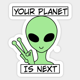 Trippy Alien Sticker